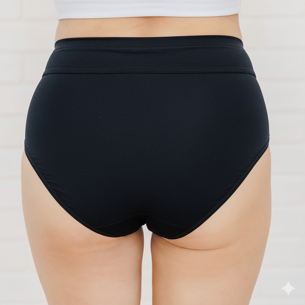 Classic Period Brief - Fri Period - Rear view, full gusset coverage