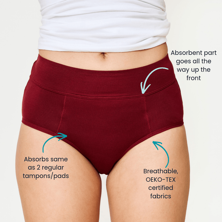Classic Period Brief in Pomegranate - Fri Period